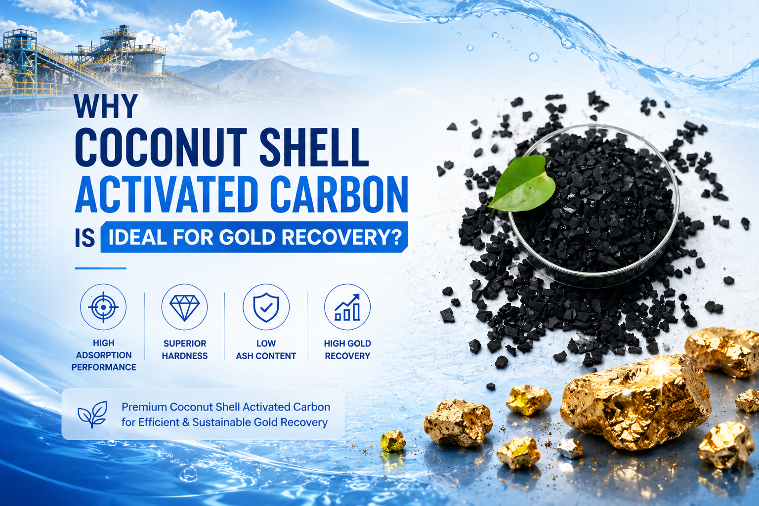 Why Coconut Shell Activated Carbon Is Ideal for Gold Recovery?